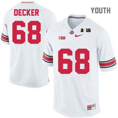 Ohio State Buckeyes Youth Taylor Decker #68 White Authentic Nike College NCAA Stitched Football Jersey RI19P17XA